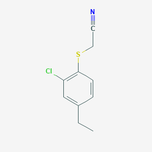 molecular formula C10H10ClNS B1603966 2-((2-Chloro-4-ethylphenyl)thio)acetonitrile CAS No. 1093758-93-0