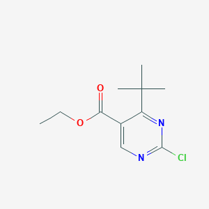 molecular formula C11H15ClN2O2 B1603968 Ethyl 4-(tert-butyl)-2-chloropyrimidine-5-carboxylate CAS No. 863323-33-5