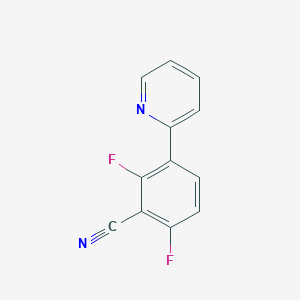 molecular formula C12H6F2N2 B1603981 2,6-Difluoro-3-(pyridin-2-yl)benzonitrile CAS No. 883106-18-1
