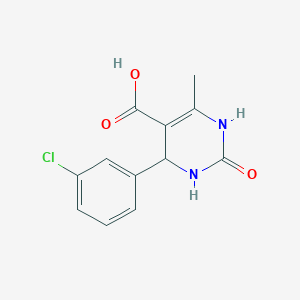 molecular formula C12H11ClN2O3 B1603983 4-(3-Chlorophenyl)-6-methyl-2-oxo-1,2,3,4-tetrahydropyrimidine-5-carboxylic acid CAS No. 314000-19-6