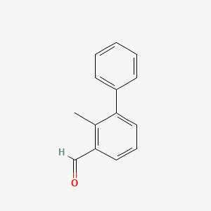 molecular formula C14H12O B1603984 2-Methyl-[1,1'-biphenyl]-3-carbaldehyde CAS No. 89951-60-0