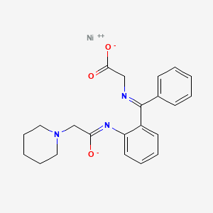 molecular formula C22H24N3NiO3- B1603998 (N-(alpha-(2-(Piperidinoacetamido)phenyl)benzylidene)glycinato)nickel CAS No. 847654-17-5