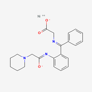 Nickel(2+);2-[[[2-[(1-oxido-2-piperidin-1-ylethylidene)amino]phenyl]-phenylmethylidene]amino]acetate