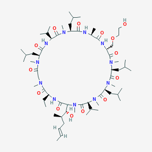 molecular formula C64H115N11O14 B160400 Oxeclosporin CAS No. 135548-15-1