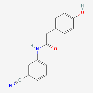 molecular formula C15H12N2O2 B1604001 N-(3-cyanophenyl)-2-(4-hydroxyphenyl)acetamide CAS No. 886362-51-2