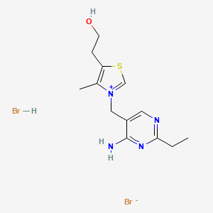 2-[3-[(4-Amino-2-ethylpyrimidin-5-yl)methyl]-4-methyl-1,3-thiazol-3-ium-5-yl]ethanol;bromide;hydrobromide