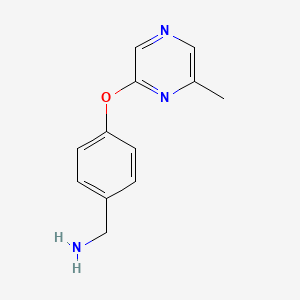 molecular formula C12H13N3O B1604009 4-[(6-Methylpyrazin-2-yl)oxy]benzylamine CAS No. 926921-67-7