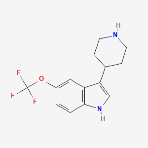 molecular formula C14H15F3N2O B1604016 3-(Piperidin-4-yl)-5-(trifluoromethoxy)-1H-indole CAS No. 959236-40-9