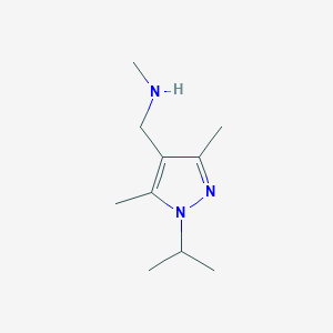 molecular formula C10H19N3 B1604020 N-[(1-Isopropyl-3,5-dimethyl-1H-pyrazol-4-YL)-methyl]-N-methylamine CAS No. 1007520-12-8
