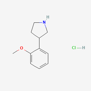 molecular formula C11H16ClNO B1604029 3-(2-Methoxyphenyl)pyrrolidine hydrochloride CAS No. 1106941-26-7