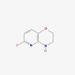 molecular formula C7H7IN2O B1604034 6-Iodo-3,4-dihydro-2H-pyrido[3,2-b][1,4]oxazine CAS No. 351447-07-9