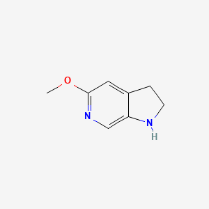 molecular formula C8H10N2O B1604035 5-methoxy-2,3-dihydro-1H-pyrrolo[2,3-c]pyridine CAS No. 412030-10-5