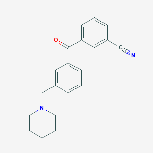 molecular formula C20H20N2O B1604040 3-氰基-3'-哌啶甲基苯甲酮 CAS No. 898792-70-6