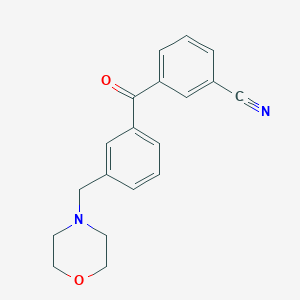 molecular formula C19H18N2O2 B1604041 3-氰基-3'-吗啉甲基二苯甲酮 CAS No. 898765-14-5