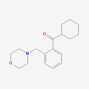 molecular formula C18H25NO2 B1604043 Cyclohexyl 2-(morpholinomethyl)phenyl ketone CAS No. 898751-41-2