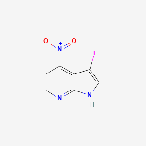molecular formula C7H4IN3O2 B1604049 3-碘-4-硝基-1H-吡咯并[2,3-b]吡啶 CAS No. 1000340-40-8