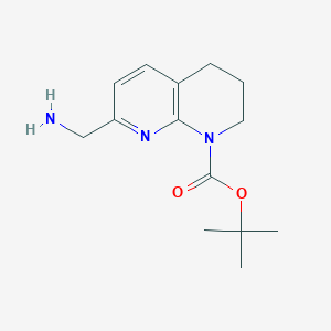 molecular formula C14H21N3O2 B1604084 tert-butyl 7-(aminomethyl)-3,4-dihydro-1,8-naphthyridine-1(2H)-carboxylate CAS No. 886362-43-2