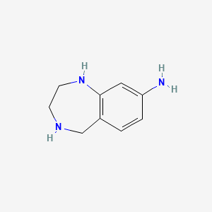 molecular formula C9H13N3 B1604085 2,3,4,5-tetrahydro-1H-benzo[e][1,4]diazepin-8-amine CAS No. 886366-73-0