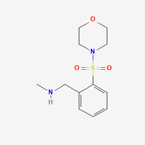 molecular formula C12H18N2O3S B1604094 4-{2-[(甲基氨基)甲基]苯磺酰基}吗啉 CAS No. 941717-08-4