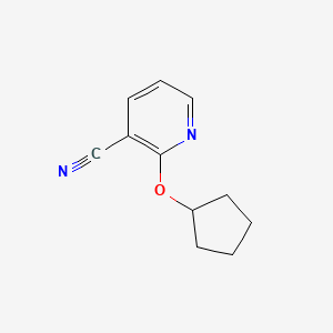 molecular formula C11H12N2O B1604098 2-(Cyclopentyloxy)nicotinonitrile CAS No. 1016805-97-2