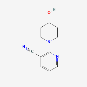 molecular formula C11H13N3O B1604099 2-(4-Hydroxypiperidin-1-yl)nicotinonitrile CAS No. 916791-19-0