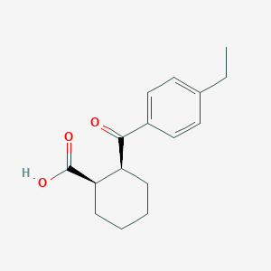 molecular formula C16H20O3 B1604100 cis-2-(4-Ethylbenzoyl)cyclohexane-1-carboxylic acid CAS No. 733742-65-9