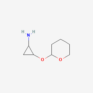 molecular formula C8H15NO2 B1604106 2-((Tetrahydro-2H-pyran-2-yl)oxy)cyclopropanamine CAS No. 387845-23-0