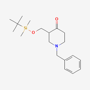 molecular formula C19H31NO2Si B1604111 1-Benzyl-3-(((tert-butyldimethylsilyl)oxy)methyl)piperidin-4-one CAS No. 325486-37-1
