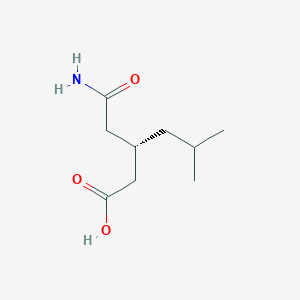 molecular formula C9H17NO3 B1604119 (3S)-3-(2-Amino-2-oxoethyl)-5-methylhexanoic acid CAS No. 181289-34-9