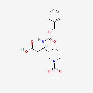 3-(((Benzyloxy)carbonyl)amino)-3-(1-(tert-butoxycarbonyl)piperidin-3-yl)propanoic acid