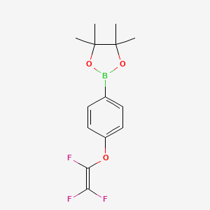 molecular formula C14H16BF3O3 B1604147 4,4,5,5-Tetramethyl-2-(4-trifluorovinyloxy-phenyl)-[1,3,2]dioxaborolane CAS No. 865485-85-4