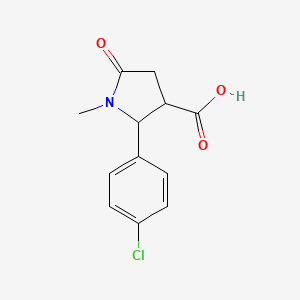 molecular formula C12H12ClNO3 B1604151 2-(4-Chlorophenyl)-1-methyl-5-oxopyrrolidine-3-carboxylic acid CAS No. 75810-52-5