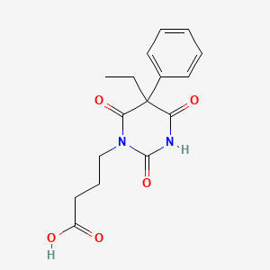 molecular formula C16H18N2O5 B1604153 4-(5-Ethyl-2,4,6-trioxo-5-phenyltetrahydropyrimidin-1(2H)-yl)butanoic acid CAS No. 73211-20-8
