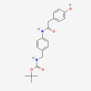 B1604163 {4-[2-(4-Hydroxy-phenyl)-acetylamino]-benzyl}-carbamic acid tert-butyl ester CAS No. 886362-53-4
