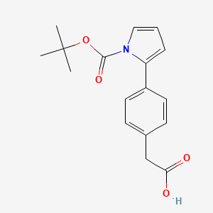 molecular formula C17H19NO4 B1604164 4-(2'-N-Boc-pyrrole)phenylacetic acid CAS No. 886363-15-1