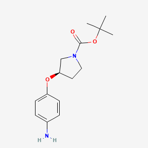 molecular formula C15H22N2O3 B1604166 (R)-叔丁基 3-(4-氨基苯氧基)吡咯烷-1-羧酸酯 CAS No. 1036488-30-8