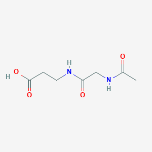 molecular formula C7H12N2O4 B1604176 3-(2-ACETAMIDOACETAMIDO)PROPANOIC ACID CAS No. 1016788-34-3