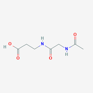 molecular formula C7H12N2O4 B1604176 3-[(2-Acetamidoacetyl)amino]propanoic acid CAS No. 1016788-34-3
