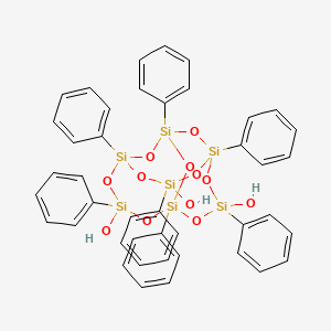 3,7,14-Trihydroxy-1,3,5,7,9,11,14-heptakis-phenyl-2,4,6,8,10,12,13,15,16-nonaoxa-1,3,5,7,9,11,14-heptasilatricyclo[7.3.3.15,11]hexadecane