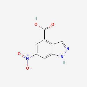 molecular formula C8H5N3O4 B1604226 6-硝基-1H-吲唑-4-羧酸 CAS No. 885519-61-9