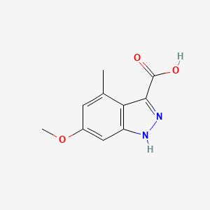 molecular formula C10H10N2O3 B1604228 6-methoxy-4-methyl-1H-indazole-3-carboxylic acid CAS No. 885521-42-6
