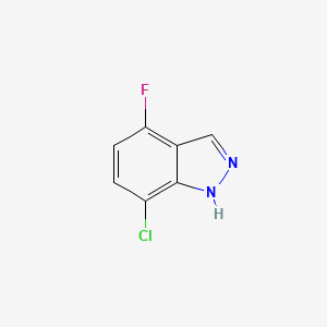 molecular formula C7H4ClFN2 B1604232 7-氯-4-氟-1H-吲唑 CAS No. 1000341-70-7