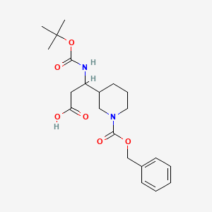 B1604237 3-(1-tert-Butoxycarbonylamino-2-carboxy-ethyl)-piperidine-1-carboxylic acid benzyl ester CAS No. 886362-36-3