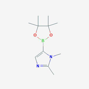 molecular formula C11H19BN2O2 B1604242 1,2-二甲基-5-(4,4,5,5-四甲基-1,3,2-二氧杂硼烷-2-基)-1H-咪唑 CAS No. 942070-74-8