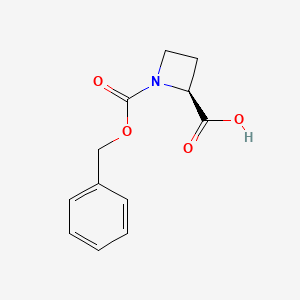 molecular formula C12H12NO4- B1604248 (2S)-1-(Benzyloxycarbonyl)azetidine-2-carboxylic acid CAS No. 25654-52-8