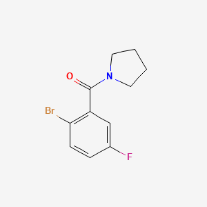 molecular formula C11H11BrFNO B1604259 (2-Bromo-5-fluorophenyl)(pyrrolidin-1-yl)methanone CAS No. 951884-12-1