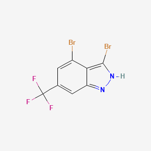 molecular formula C8H3Br2F3N2 B1604267 3,4-Dibromo-6-(trifluoromethyl)-1H-indazole CAS No. 1000342-43-7