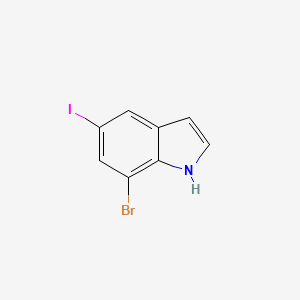 molecular formula C8H5BrIN B1604268 7-Bromo-5-iodo-1H-indole CAS No. 1000343-38-3
