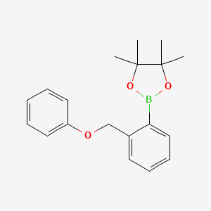 molecular formula C19H23BO3 B1604286 4,4,5,5-Tetramethyl-2-[2-(phenoxymethyl)phenyl]-1,3,2-dioxaborolane CAS No. 912569-55-2