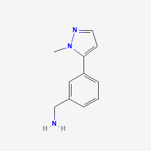 molecular formula C11H13N3 B1604287 (3-(1-Methyl-1H-pyrazol-5-yl)phenyl)methanamine CAS No. 934570-45-3